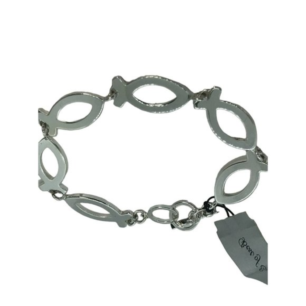 Fish‎ Link chain Bracelet NWT 8" Faith